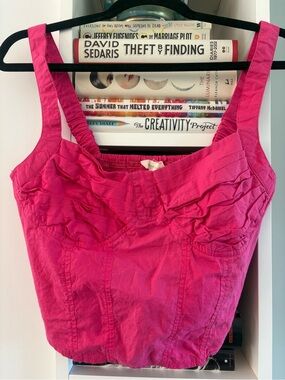 Sim & Sam Hot Pink Cropped Corset Style Top. MAKE ME AN OFFER!
